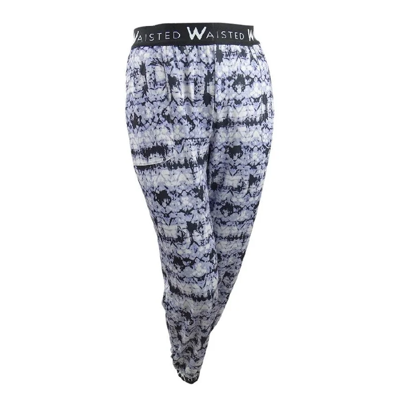 Waisted Women's Tie-Dye Contrast Jogger Pants