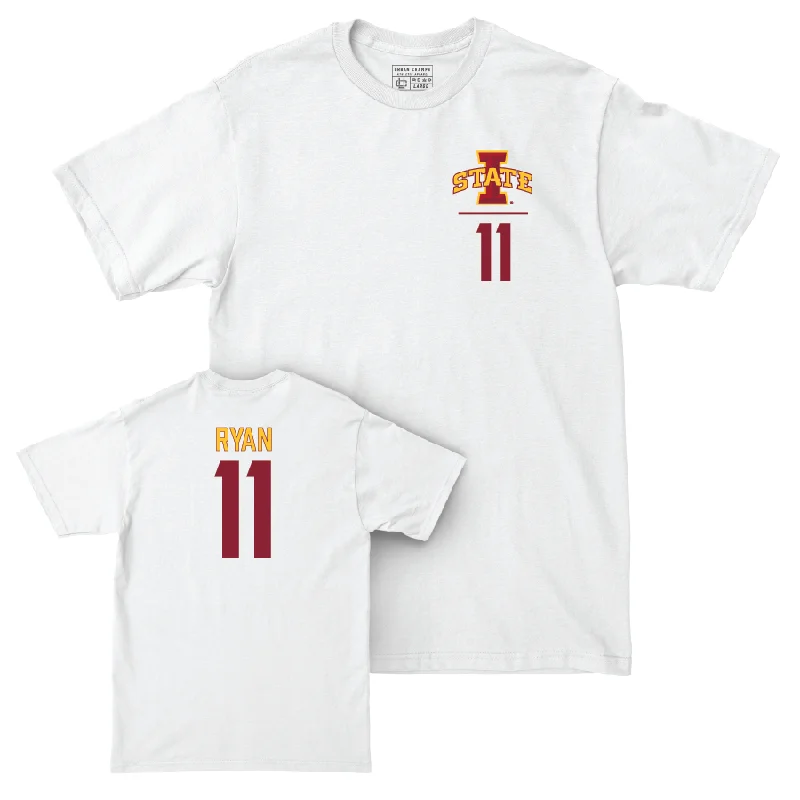 Iowa State Women's Basketball White Logo Comfort Colors Tee - Emily Ryan