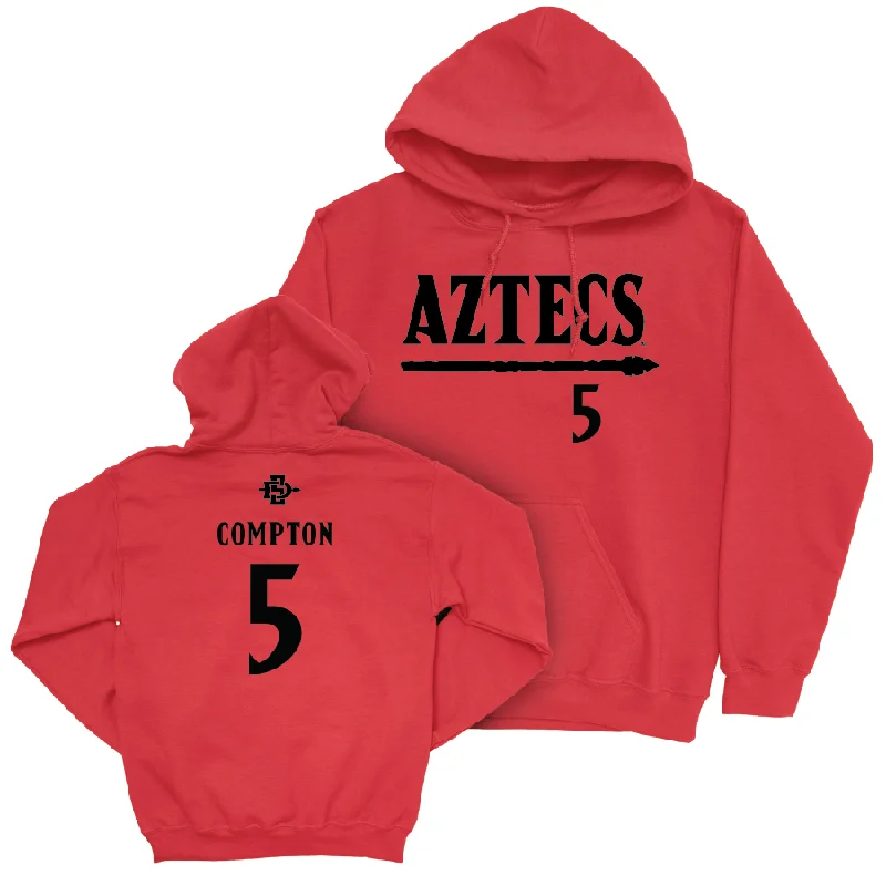 SDSU Men's Basketball Red Staple Hoodie  - Pharaoh Compton