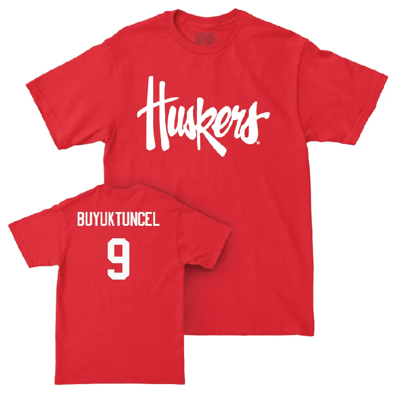 Red Men's Basketball Huskers Tee  - Berke Buyuktuncel