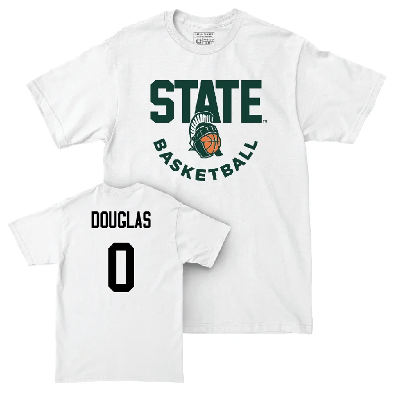 Women's Basketball White Helmet Comfort Colors Tee  - Sinai Douglas