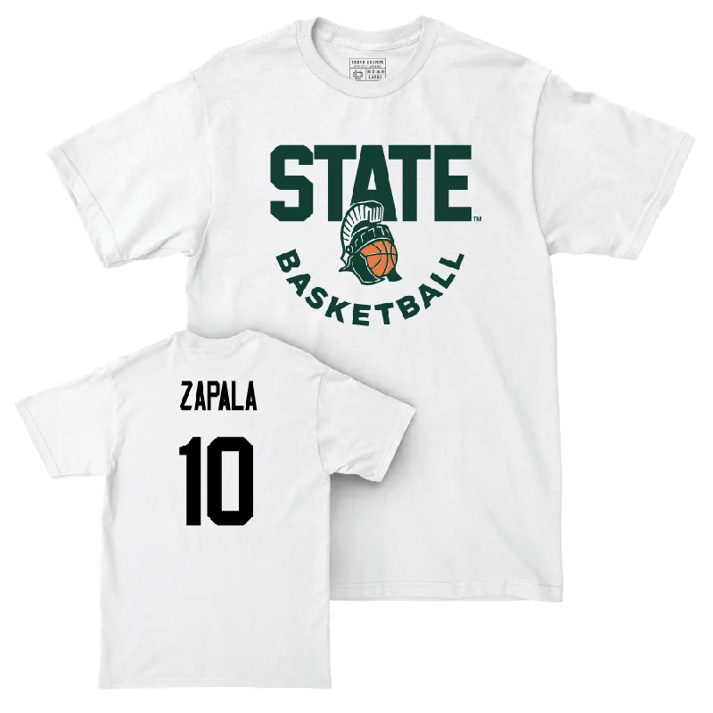 Men's Basketball White Helmet Comfort Colors Tee   - Szymon Zapala