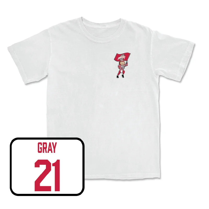 Women's Basketball White Brutus Comfort Colors Tee  - Chance Gray