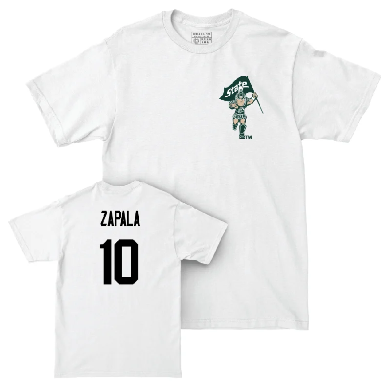 Men's Basketball White Sparty Comfort Colors Tee   - Szymon Zapala