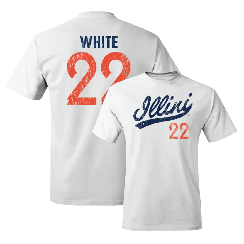 White Script Comfort Colors Tee  - Tre White