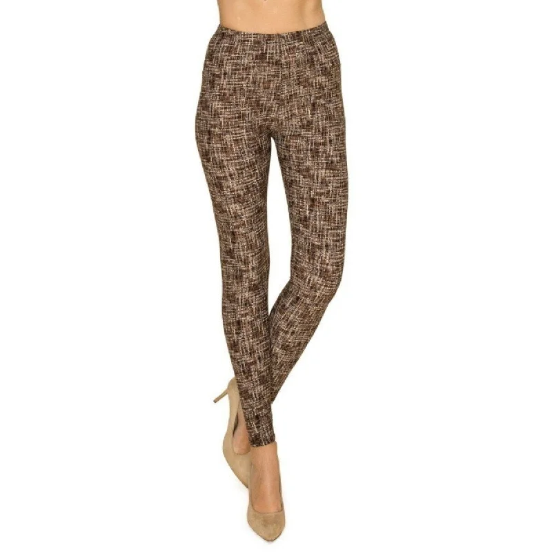 Multi Print, Full Length, High Waisted Leggings In A Fitted Style