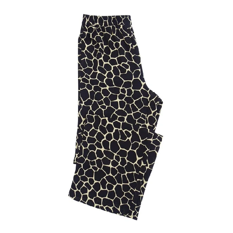 MICHAEL Michael Kors Women's Giraffe Tie Pull-On Pants (S, Black/Khaki)