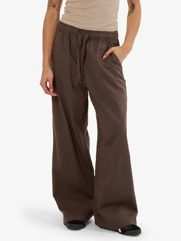 Kensley Elastic Pant - Dark Brindle