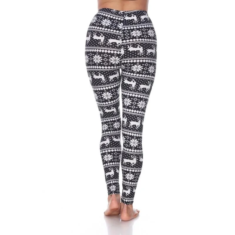 White Mark Women's One Size Fits Most Printed Leggings