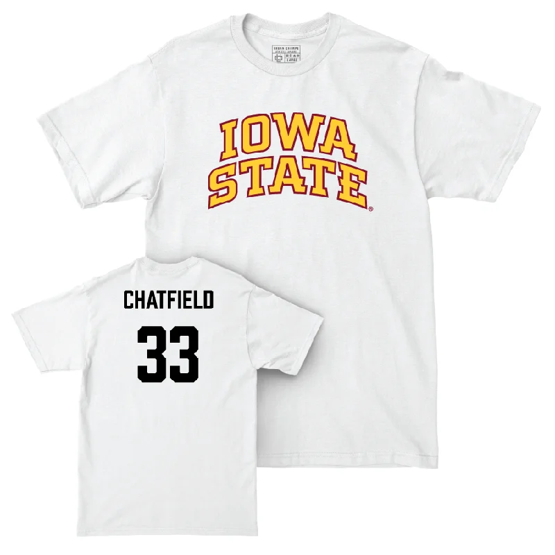 Iowa State Men's Basketball White Comfort Colors Tee  - Brandton Chatfield