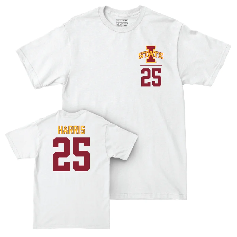 Iowa State Women's Basketball White Logo Comfort Colors Tee   - Sydney Harris