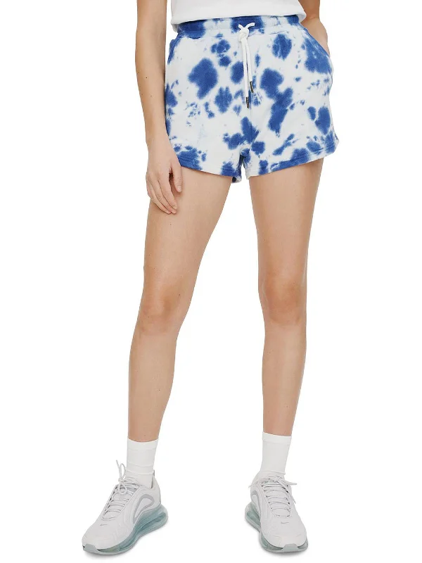 Womens Tie Dye Cotton Casual Shorts