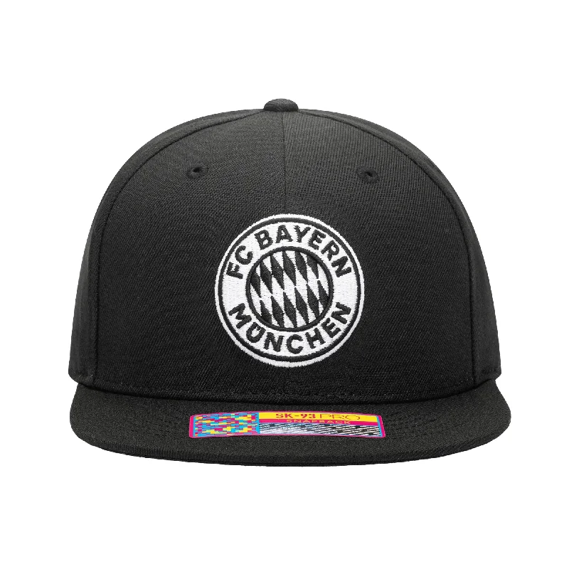 Fan Ink FC Bayern Munich Hit Snapback Hat Black/Silver