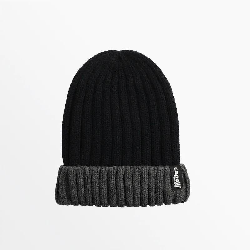 YOUTH RIB TWO-TONE CUFF BEANIE