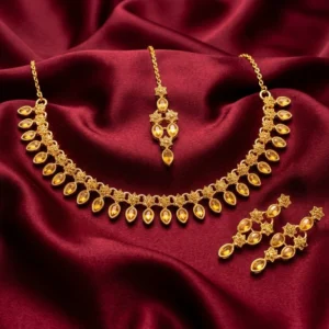 Golden Topaz Necklace Set
