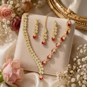 Ruby Radiance Necklace Set