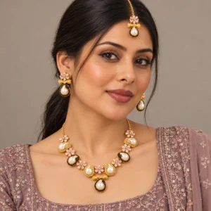 Heritage Gold & Pearl Royal Set worn by model